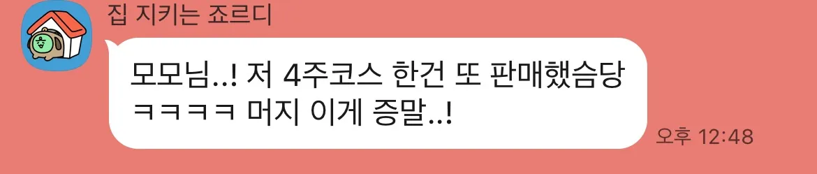 4주 코스 연속 판매 후기